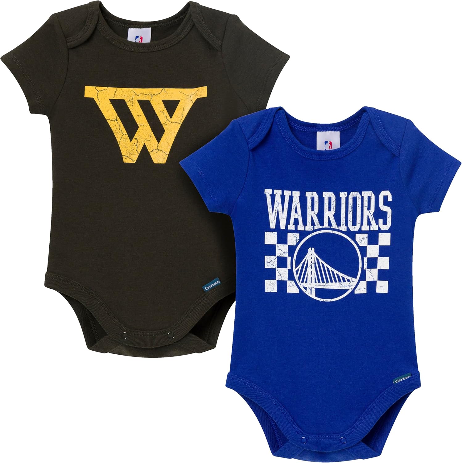 Gerber unisex-baby Nba Team 2 Pack Short Sleeve Onesie Bodysuits - Image 14