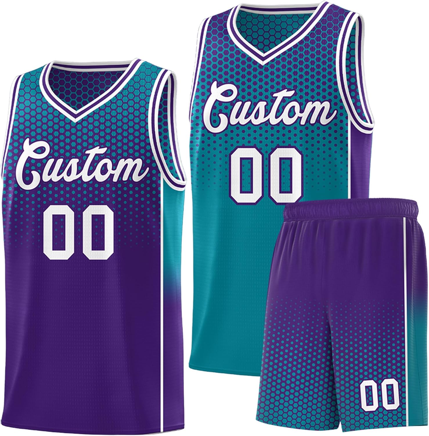 KXK Personalized Your Own Team Reversible Basketball Jersey for Men Women Youth - Custom Add Print Name Number Logo - Image 20