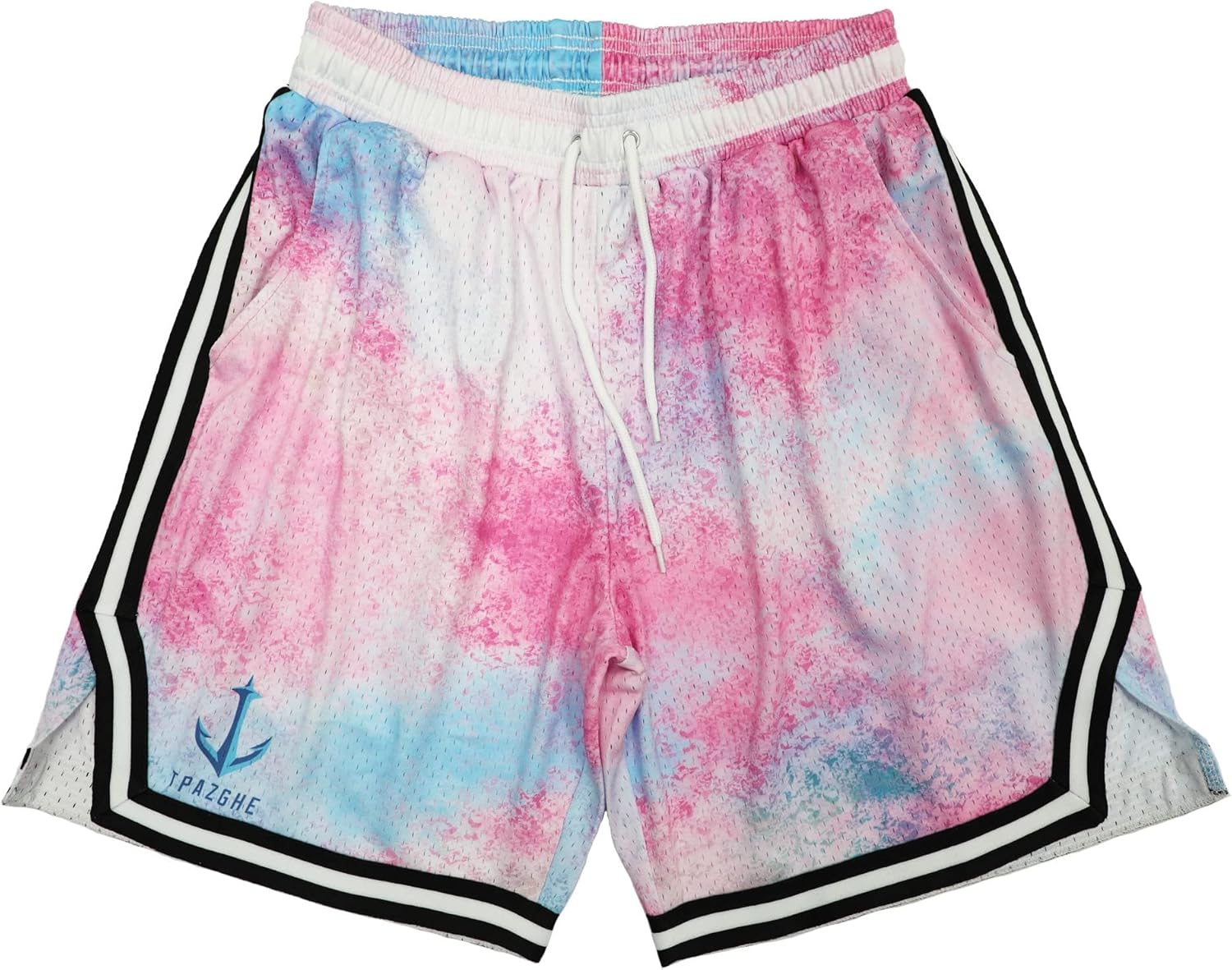 Men Basketball Shorts Graphic Mesh Drawstring Retro Sport Workout Gym Running Athletic Shorts - Image 12