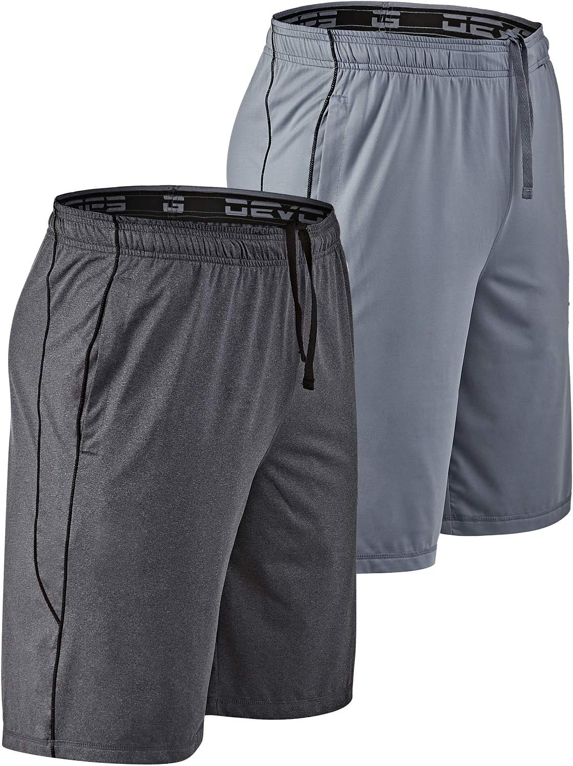 DEVOPS Men's 2-Pack Loose-Fit 10" Workout Gym Shorts with Pockets - Image 14