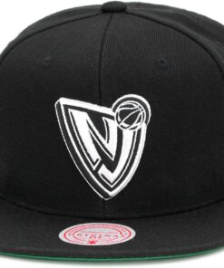 Mitchell & Ness Brooklyn Hardwood Classics New Jersey Nets NBA Core Basic Snapback Hat Adjustable Cap - Black/White