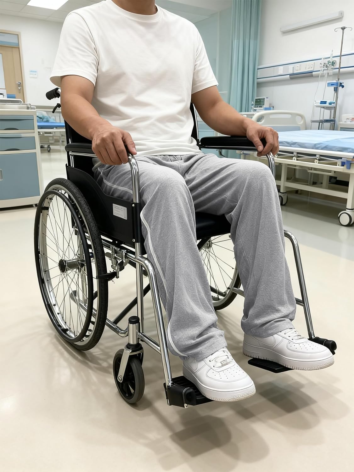 Men's Tear Away Pants 2 Side Full Zippers Legs Snap Off Sweatpants with Pockets for Post Knee Surgery Recovery - Image 5