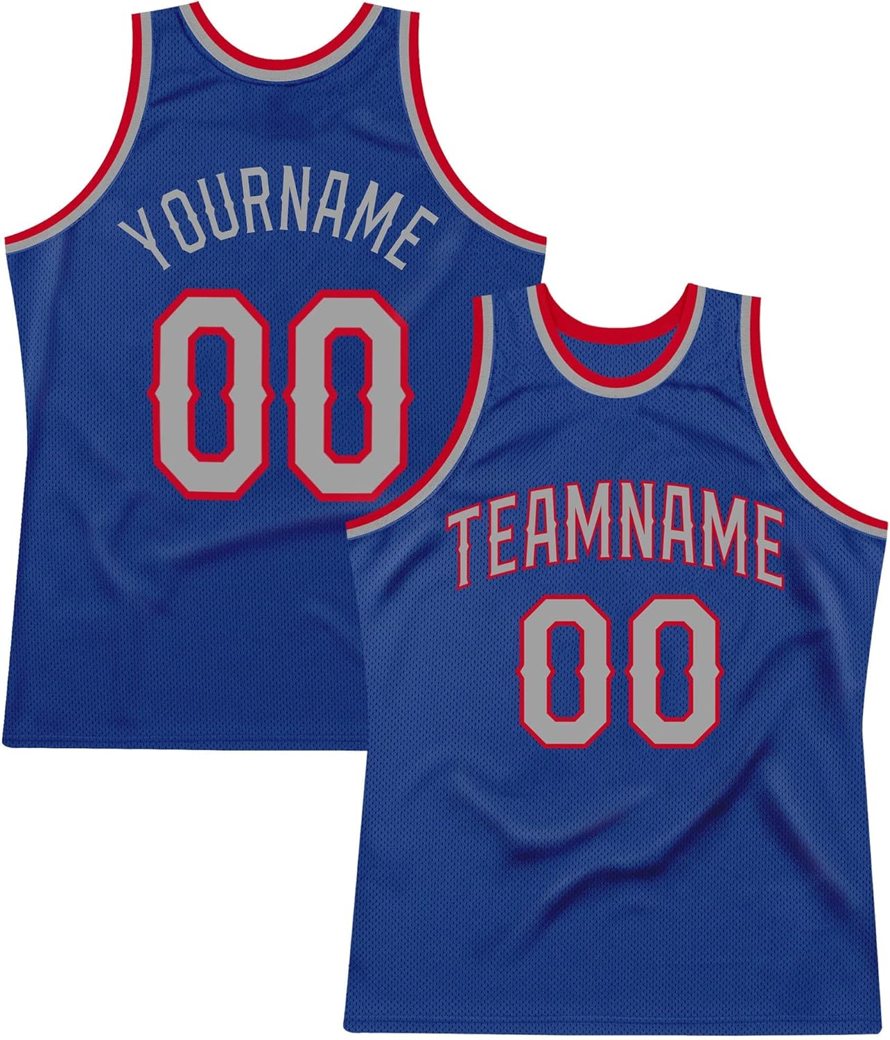 Custom Name Team Name Number Blue Pinstripe White-Red Authentic Basketball Jersey, Personalized Uniform Basketball Shirt - Image 28