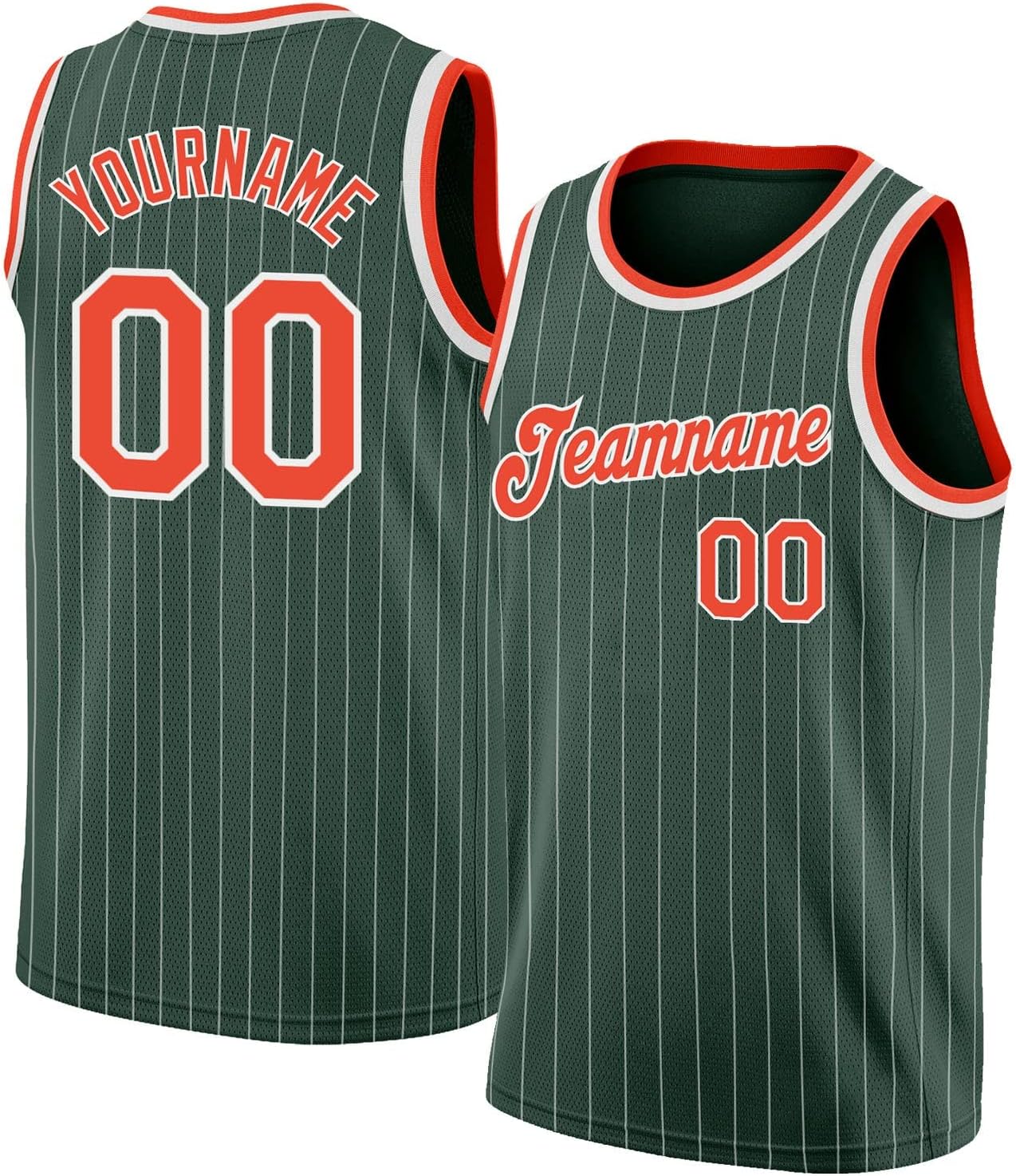 Custom Name Team Name Number Blue Pinstripe White-Red Authentic Basketball Jersey, Personalized Uniform Basketball Shirt - Image 9