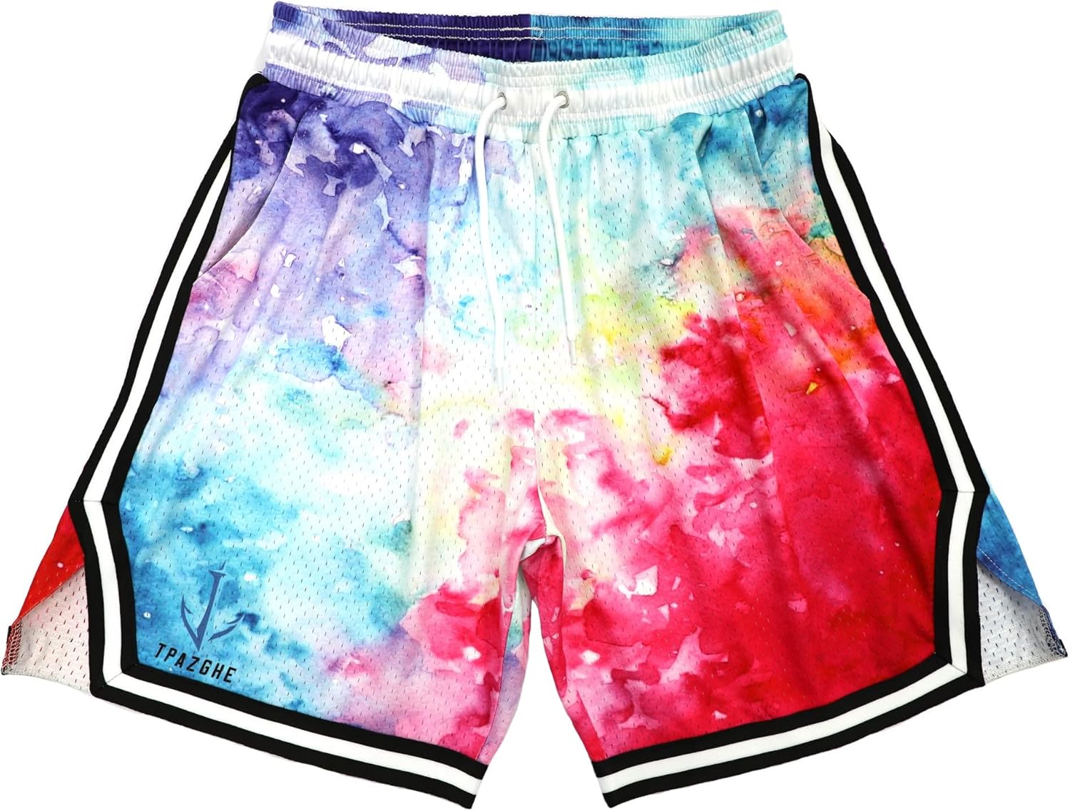 Men Basketball Shorts Graphic Mesh Drawstring Retro Sport Workout Gym Running Athletic Shorts - Image 14