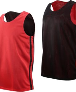 Reversible Men's Mesh Athletic Basketball Jersey Single for Team Scrimmage