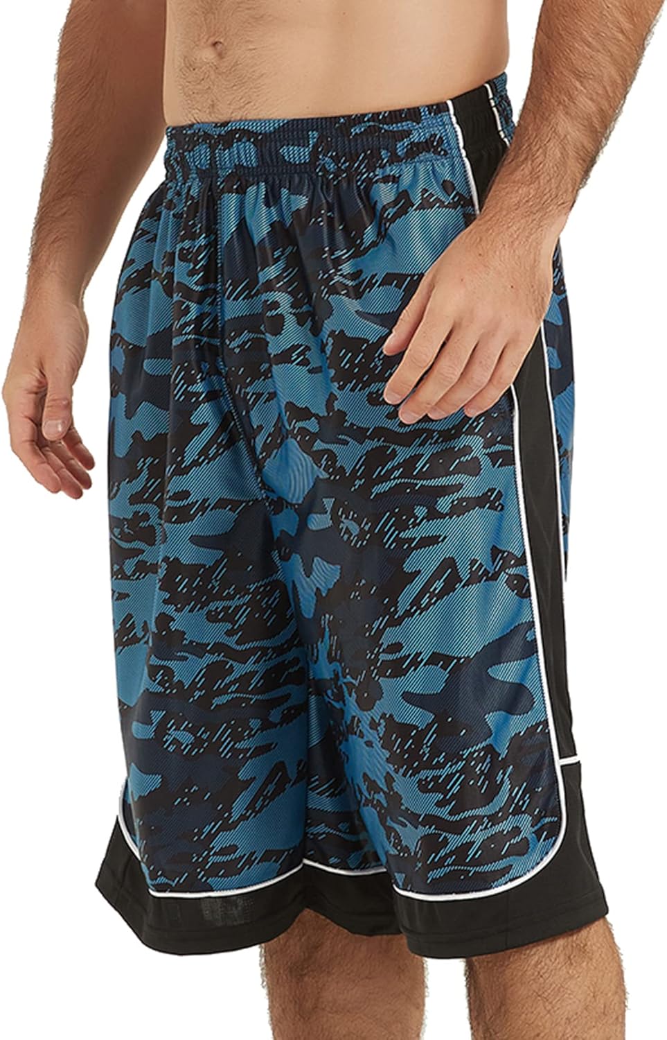 Men's Long Athletic Shorts Basketball Gym Quick Dry Camo Shorts with Pockets - Image 11