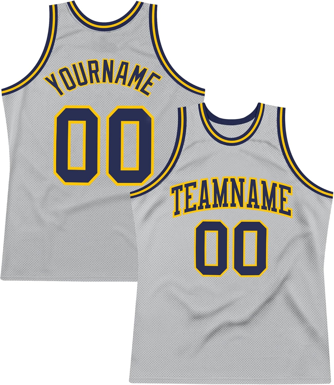 Custom Name Team Name Number Navy Navy-Gold Authentic Throwback Basketball Jersey, Personalized Uniform Basketball Shirt - Image 30