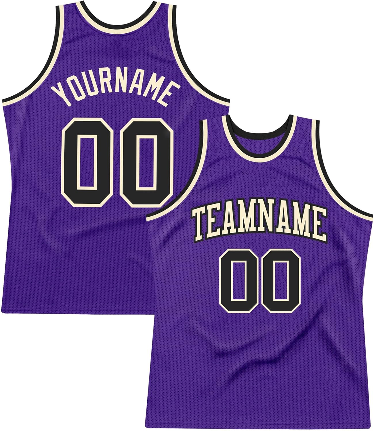 Custom Name Team Name Number White Black-Purple Authentic Throwback Basketball Jersey, Personalized Uniform Basketball Shirt - Image 27