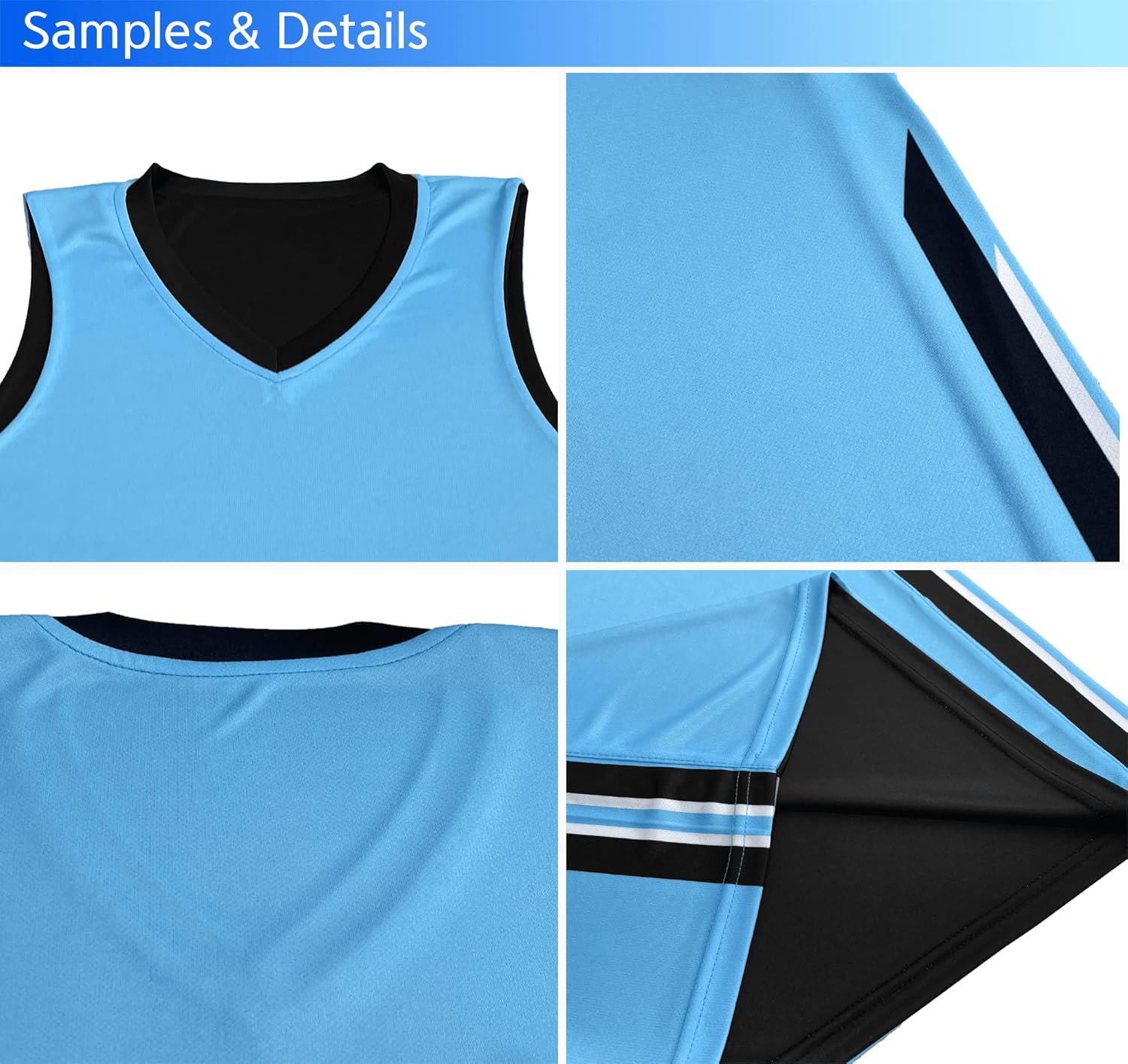 KXK Youth Reversible Basketball Jersey Shirts,Fashion Blank Basketball Jerseys for Kids - Image 5