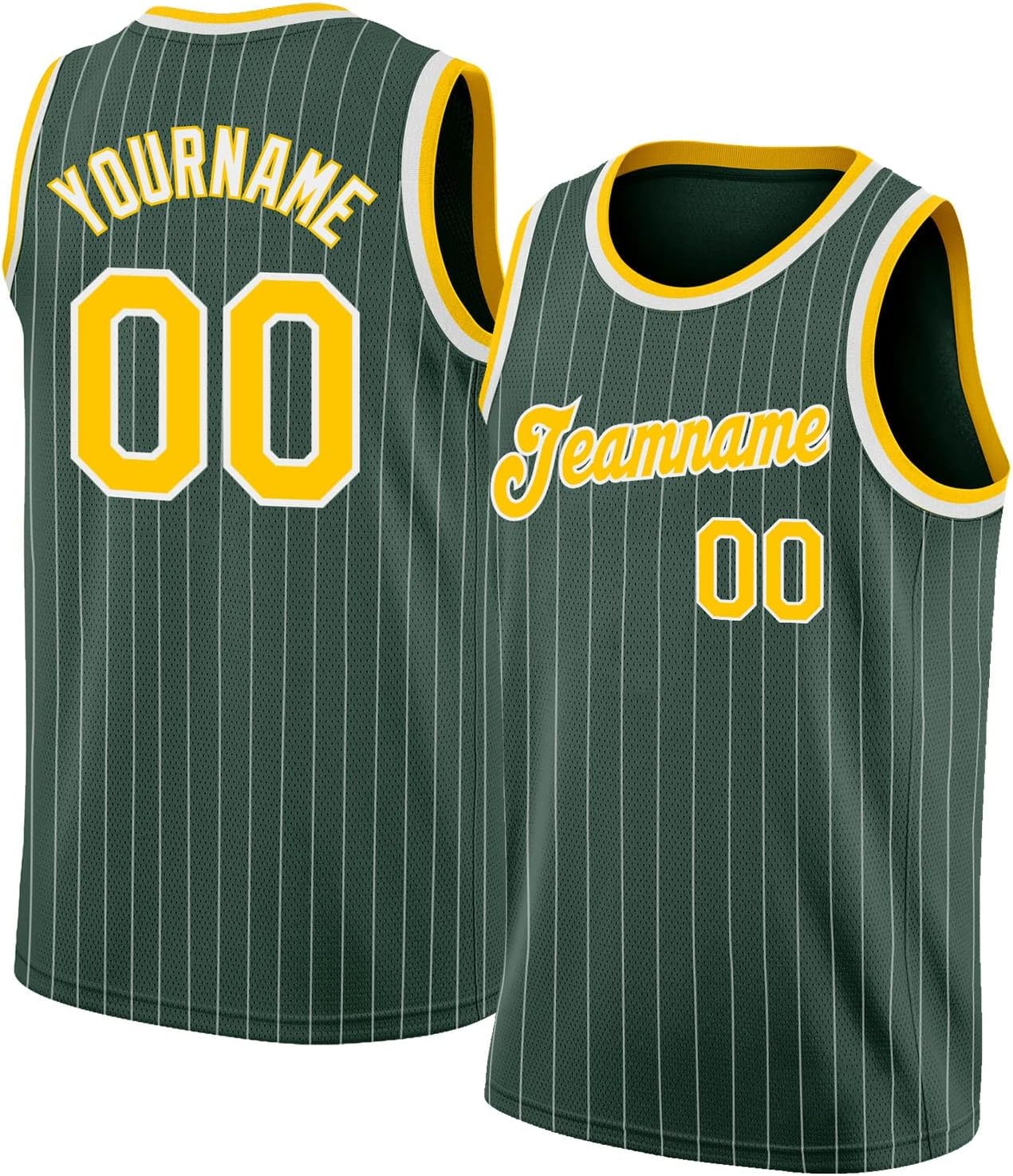 Custom Name Team Name Number Red Gold-White Authentic Throwback Basketball Jersey, Personalized Uniform Basketball Shirt - Image 18