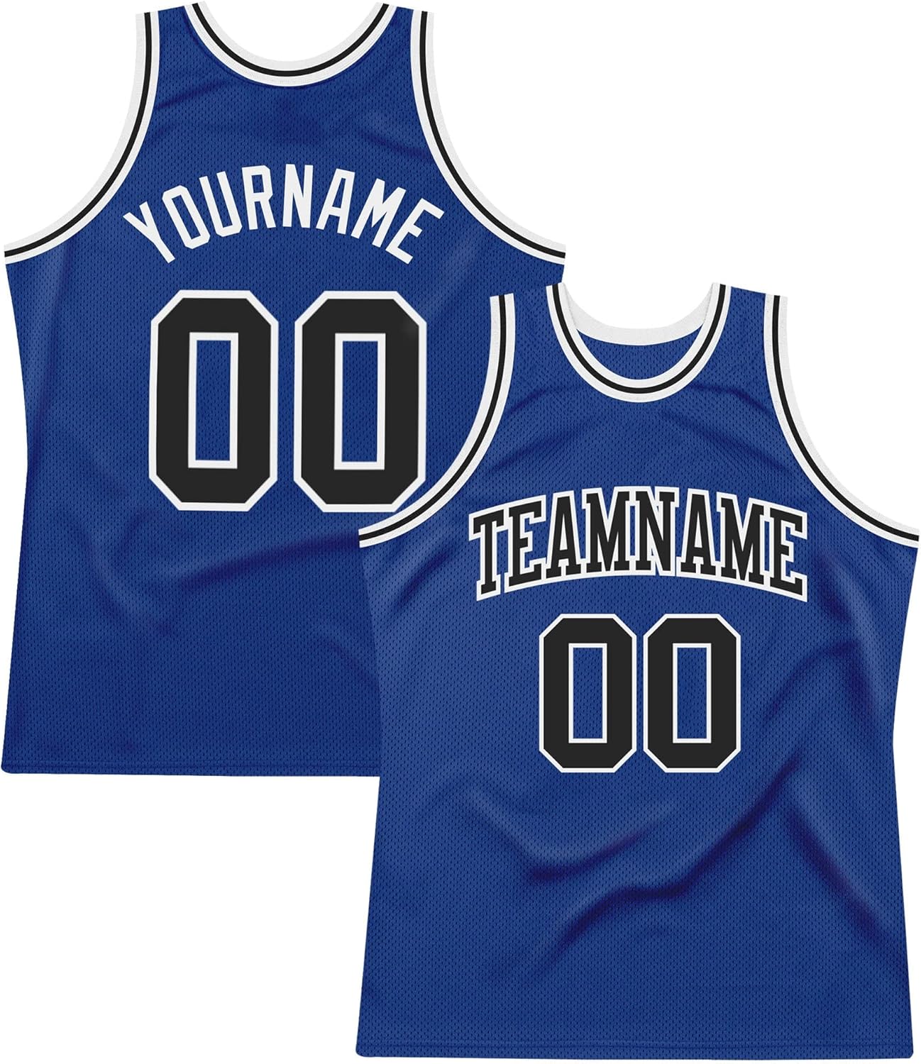 Custom Name Team Name Number Orange Blue-Navy Authentic Throwback Basketball Jersey, Personalized Uniform Basketball Shirt - Image 14