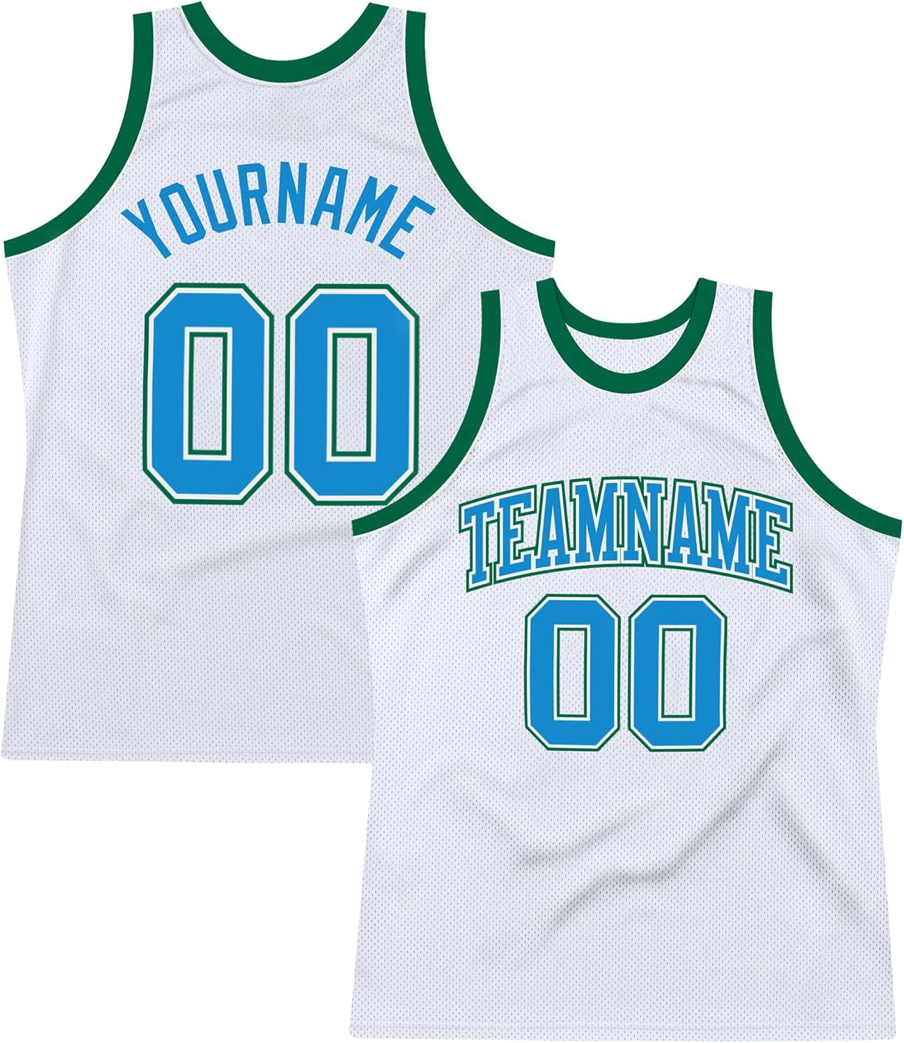 Custom Name Team Name Number Gray White-Teal Authentic Throwback Basketball Jersey, Personalized Uniform Basketball Shirt - Image 9