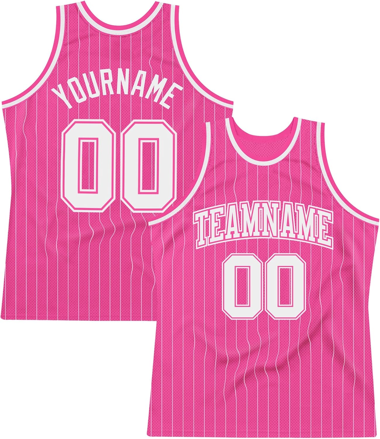 Custom Name Team Name Number Black White Pinstripe White Authentic Basketball Jersey, Personalized Uniform Basketball Shirt - Image 27