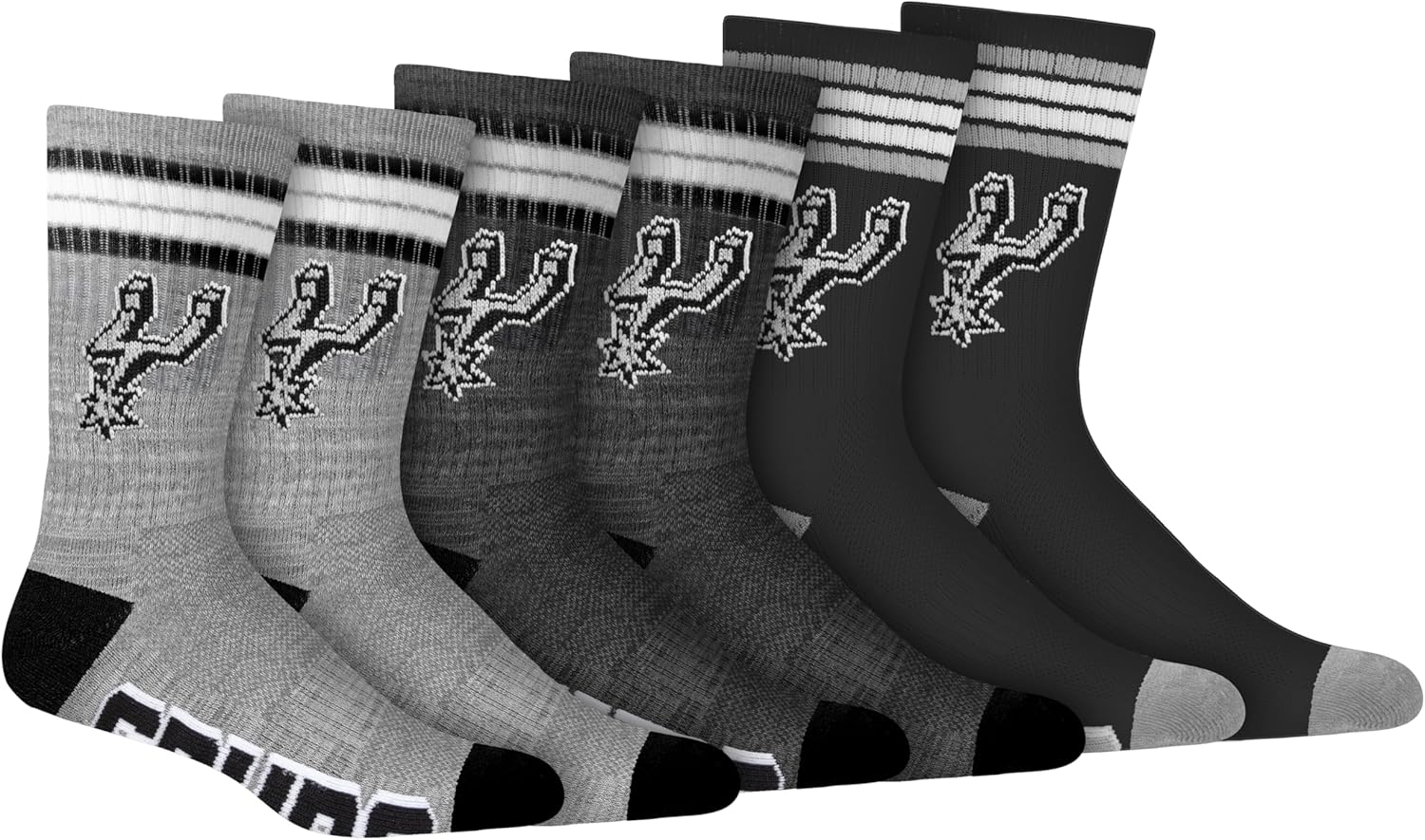 Ultra Game Men's NBA Official Athletic Cushioned Secure Fit Team Crew Socks – 3 Pack - Image 30