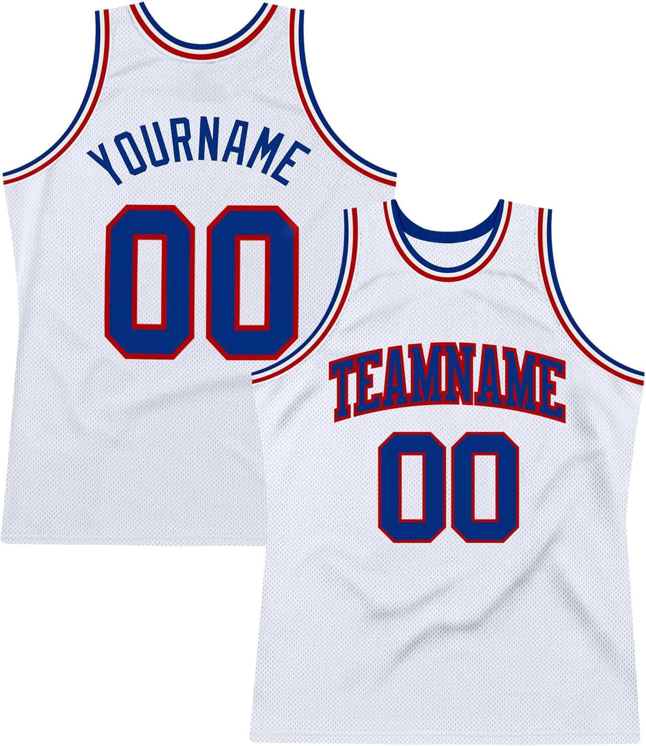 Custom Name Team Name Number Red Gold-White Authentic Throwback Basketball Jersey, Personalized Uniform Basketball Shirt - Image 27