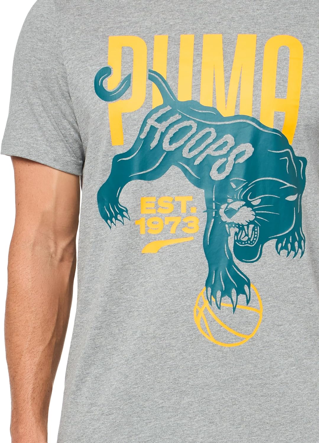 PUMA Mens The Hooper Graphic Crew Neck Short Sleeve Casual Tops Casual - Black - Image 5