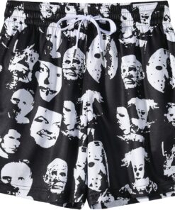 GINTPK Mens Graphic Shorts Sports Basketball Quick-Drying Mesh Drawstring Shorts