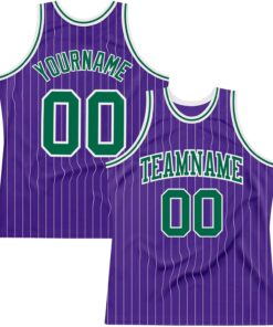 Custom Name Team Name Number Light Blue Red Pinstripe Red-Cream Authentic Basketball Jersey, Personalized Basketball Jersey