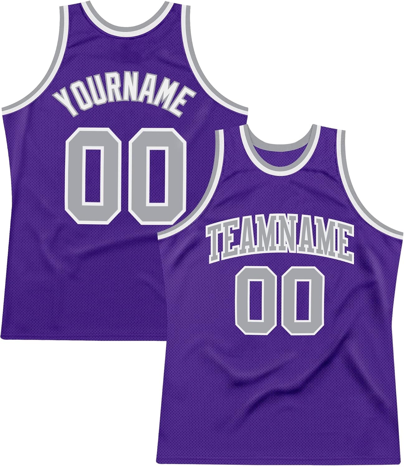 Custom Name Team Name Number Black White-Purple Authentic Fade Fashion Basketball Jersey, Personalized Basketball Jersey