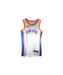 New York Knicks Nike Swingman City Edition Basketball Jersey White Pinstripe