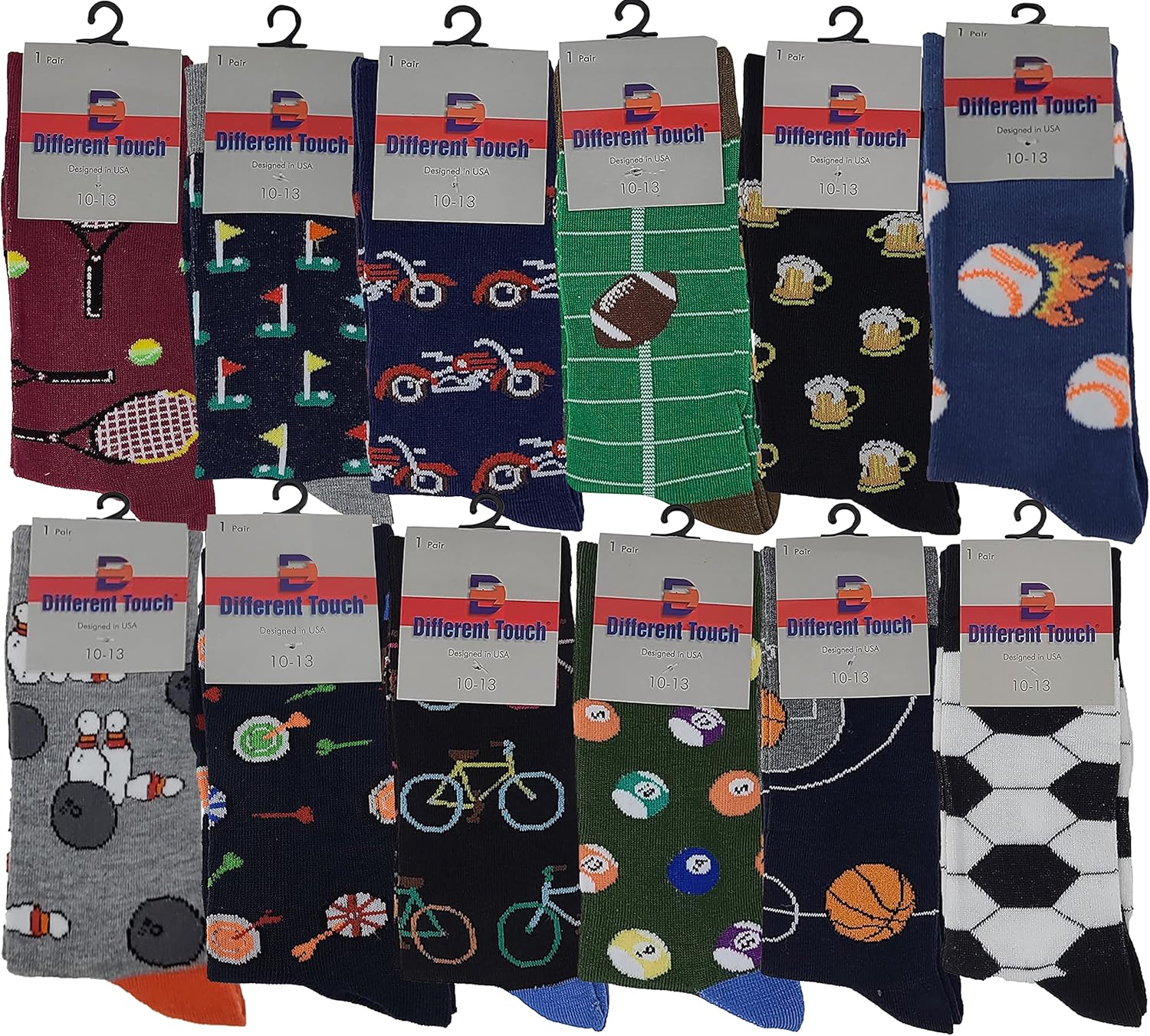 Different Touch Men Colorful Fashion Design Dress socks 10-13 - Image 2