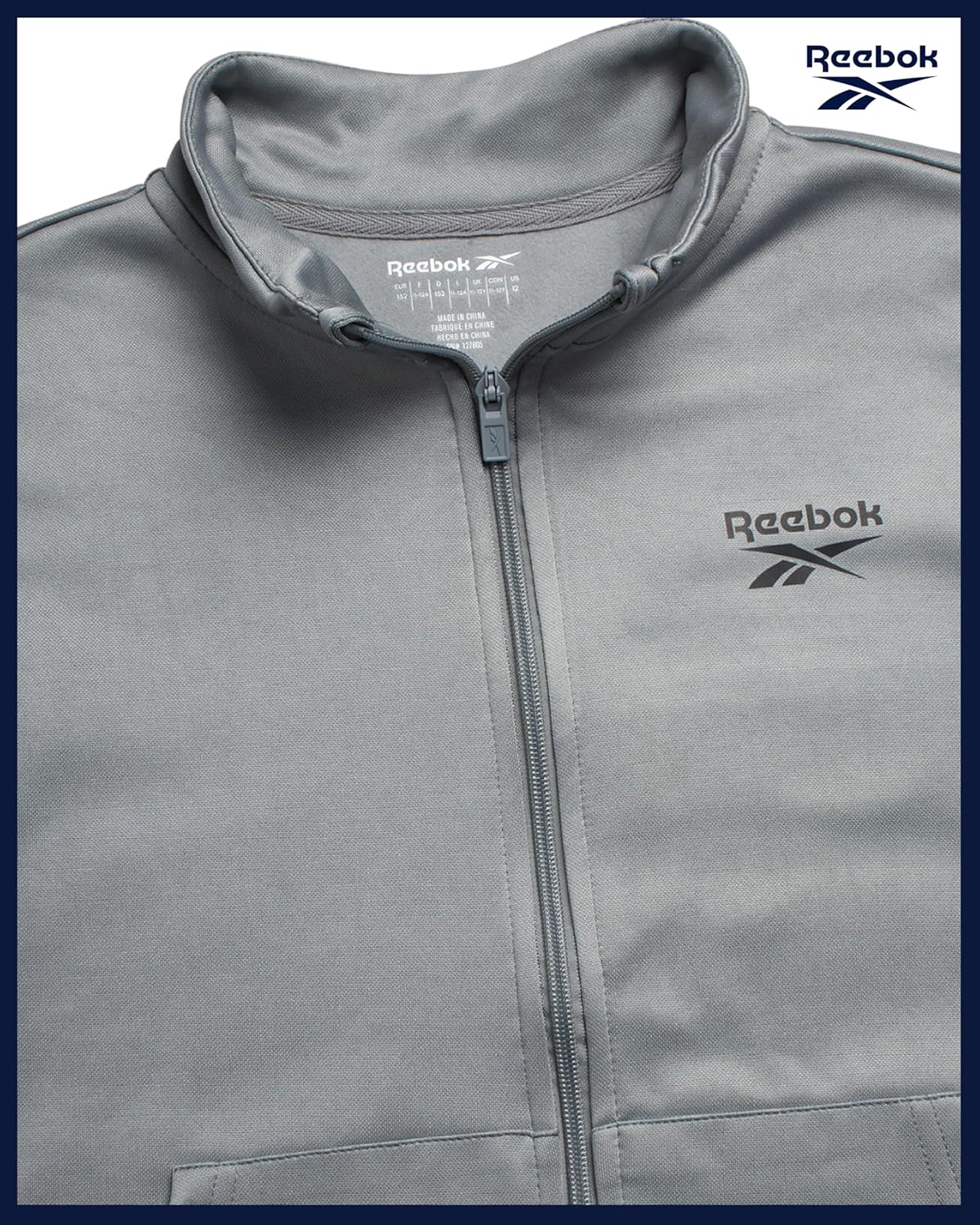 Reebok Boys Tracksuit Set - 2 Piece Athletic Tricot Fleece Lined Zip Up Jacket and Boys Sweatpants for Toddlers & Big Boys - Image 4