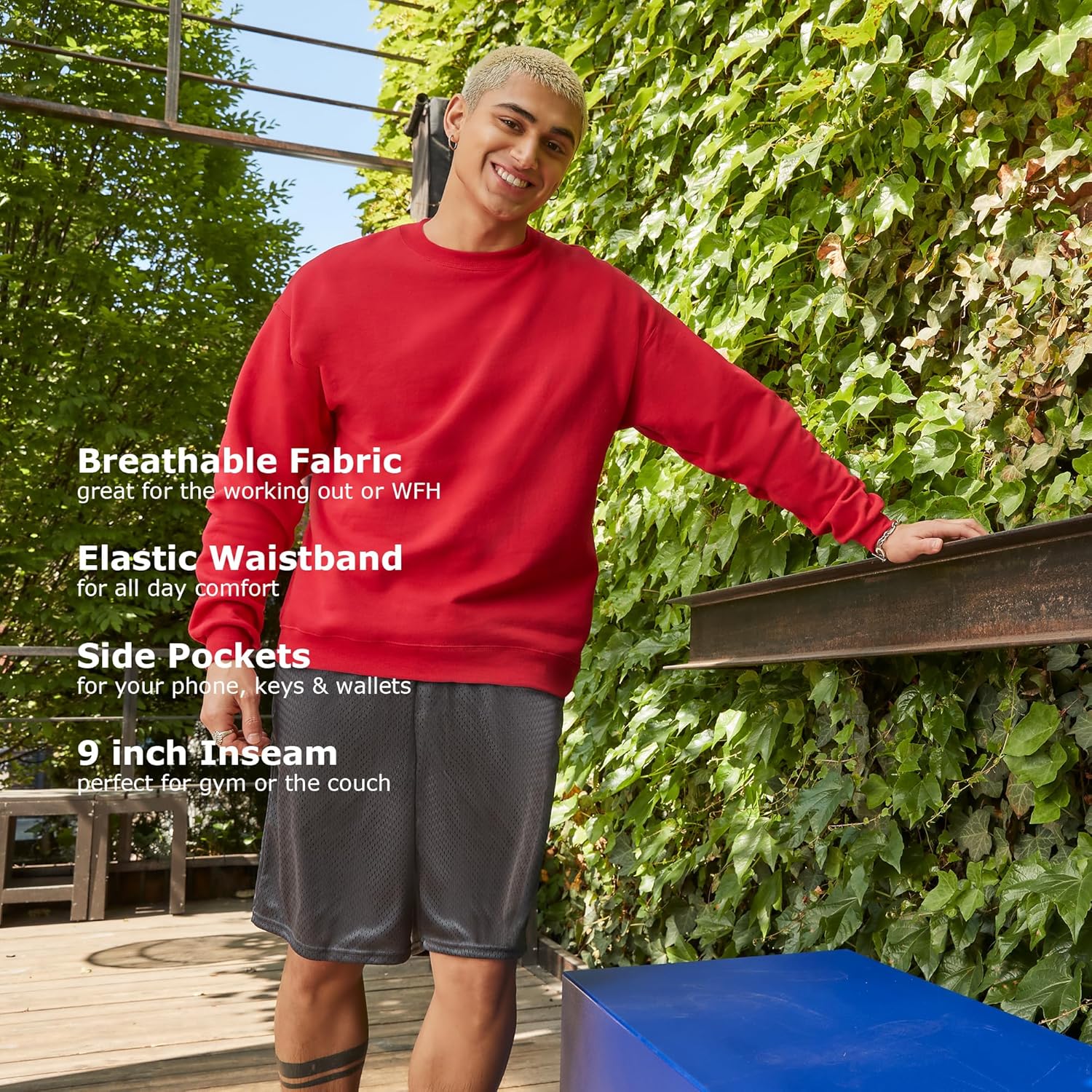 Hanes Men's Mesh Pocket Short - Image 6