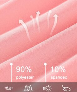 Poroka 6 Pack Girls Dry-fit Running Shorts Active Performance Short Summer Sports Shorts with Drawstring Pocket for Kids