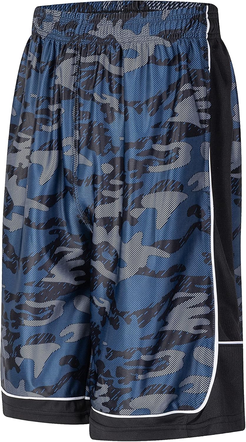 Men's Long Athletic Shorts Basketball Gym Quick Dry Camo Shorts with Pockets - Image 7
