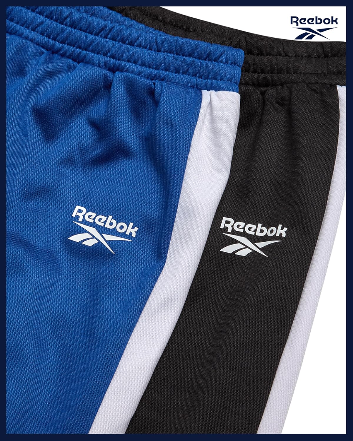 Reebok Boys Sweatpants - 2 Pack Performance Tricot Boys Joggers Athletic Pants with Elastic Waistband (Sizes Run Small) - Image 4