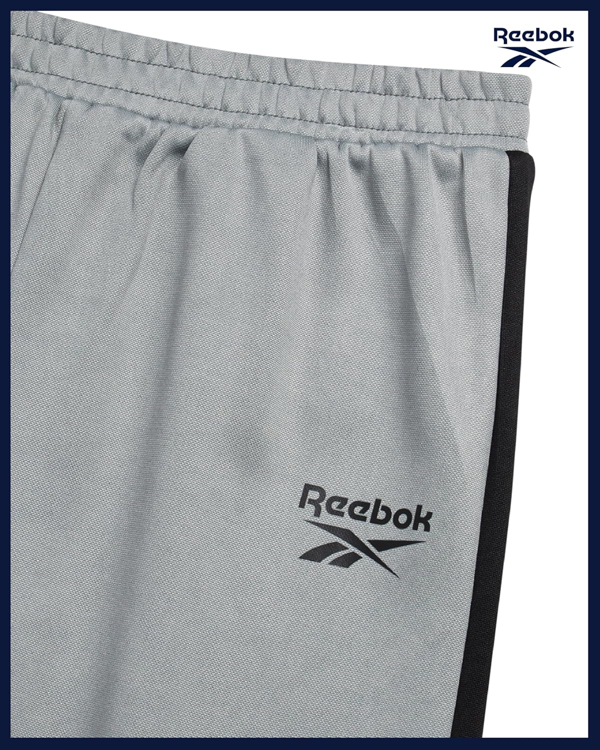 Reebok Boys Tracksuit Set - 2 Piece Athletic Tricot Fleece Lined Zip Up Jacket and Boys Sweatpants for Toddlers & Big Boys - Image 6