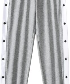 Chrisuno Men's Sweatpants Tear Away Basketball Sweat Pants Athletic Joggers