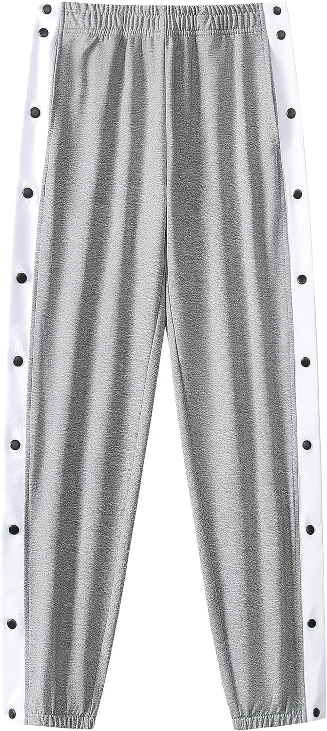 Chrisuno Men's Sweatpants Tear Away Basketball Sweat Pants Athletic Joggers