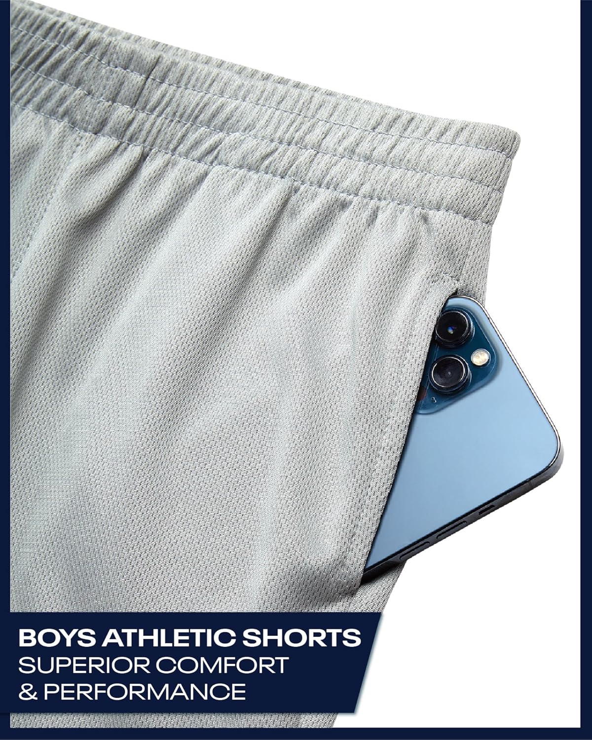 Reebok Boys Basketball Shorts - Lightweight Boys Shorts with Pockets & Drawstring - Close Hole Mesh Athletic Shorts for Kids - Image 2