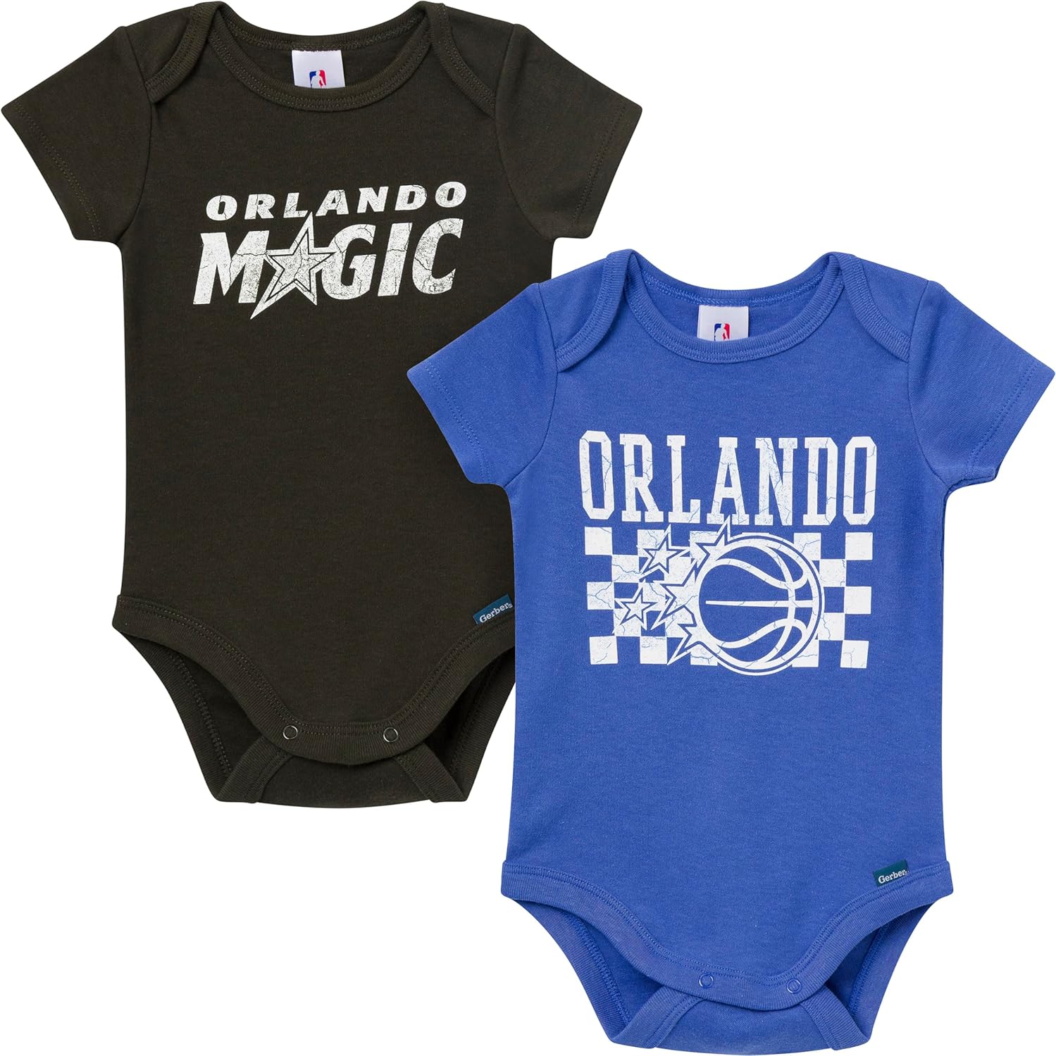 Gerber unisex-baby Nba Team 2 Pack Short Sleeve Onesie Bodysuits - Image 24