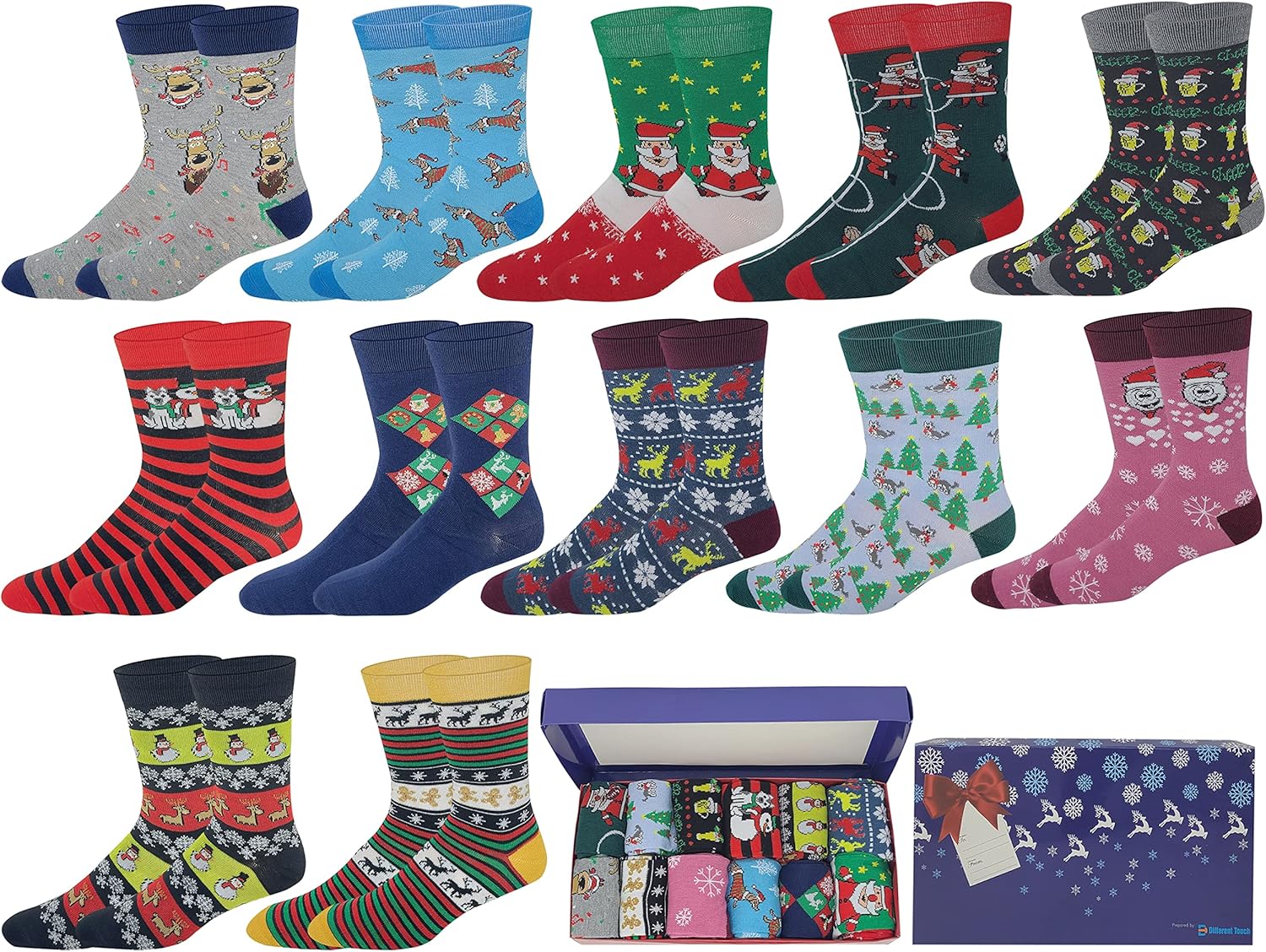 Different Touch Men Colorful Fashion Design Dress socks 10-13 - Image 16