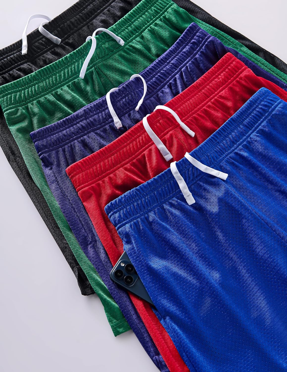 Liberty Pro 5 Pack: Mens Athletic Shorts, 9" Mesh Basketball Shorts Men Active Gym Shorts with Pockets - Image 3
