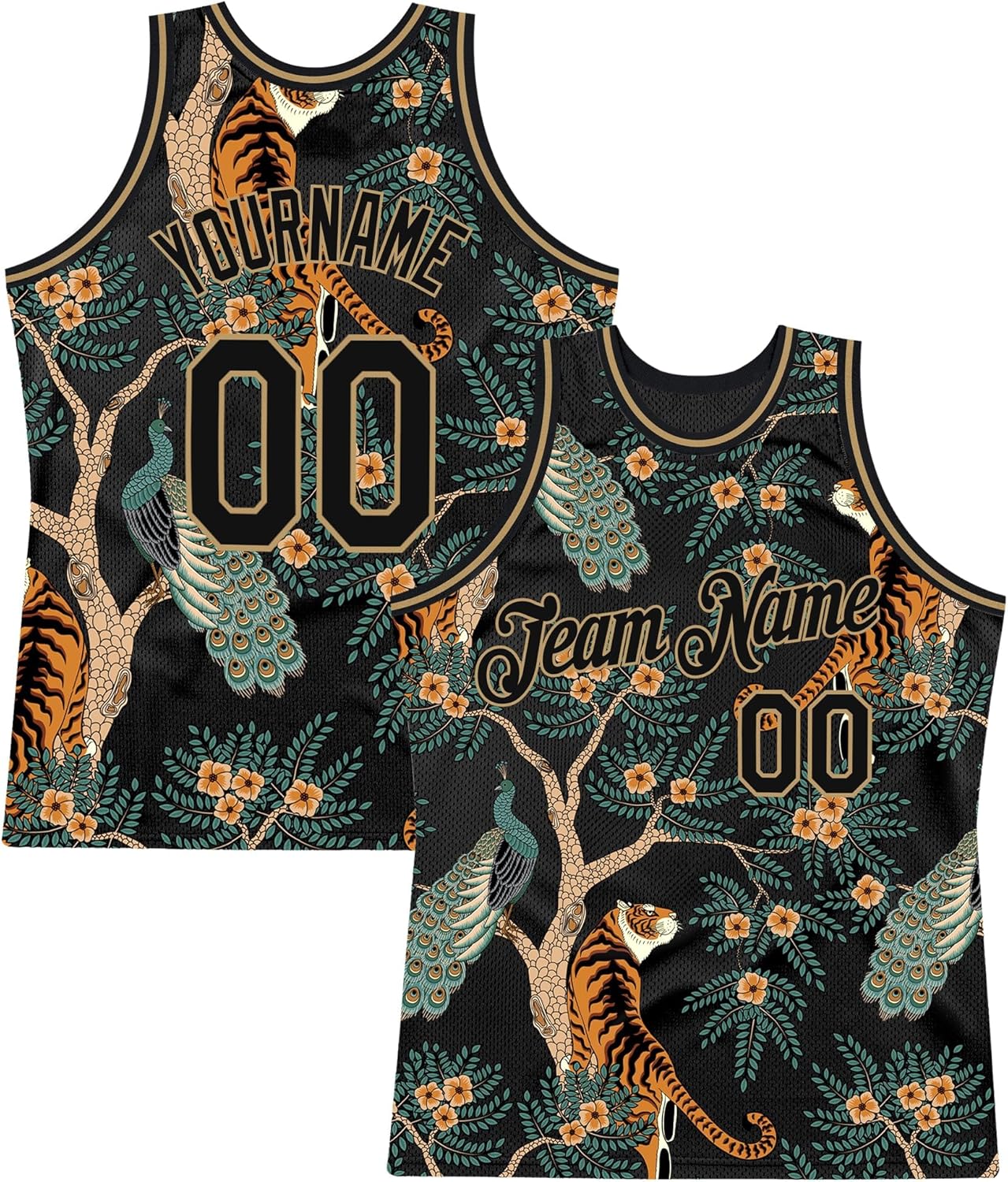 Custom Name Team Name Number Hunter Green White Cream-Black Authentic Basketball Jersey, Personalized Basketball Jersey - Image 20