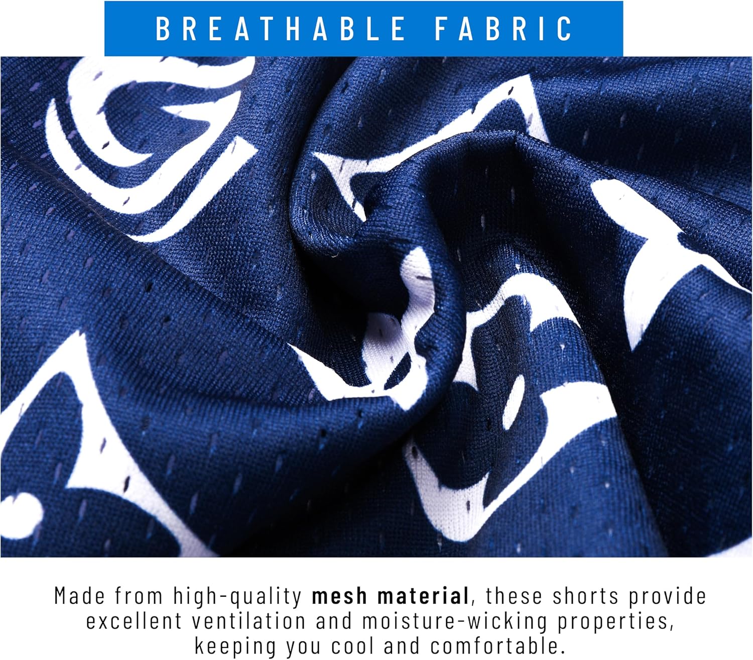 Men's Athletic Shorts - 100% Polyester, Mesh Shorts Quick Dry, Graphic Print Gym Shorts Men, Basketball Shorts for Men - Image 6