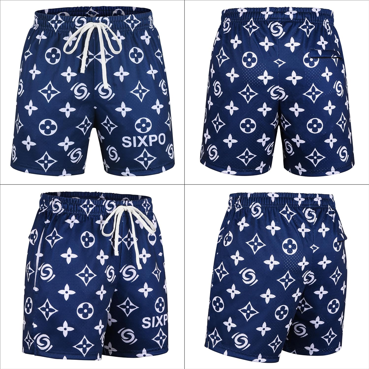 Men's Athletic Shorts - 100% Polyester, Mesh Shorts Quick Dry, Graphic Print Gym Shorts Men, Basketball Shorts for Men - Image 2