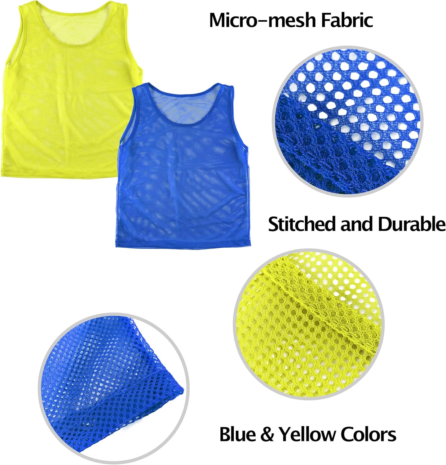 Super Z Outlet 12 Pinnies Scrimmage Vests Team Practice Jersey for Child Youth Teen Lightweight - Image 4