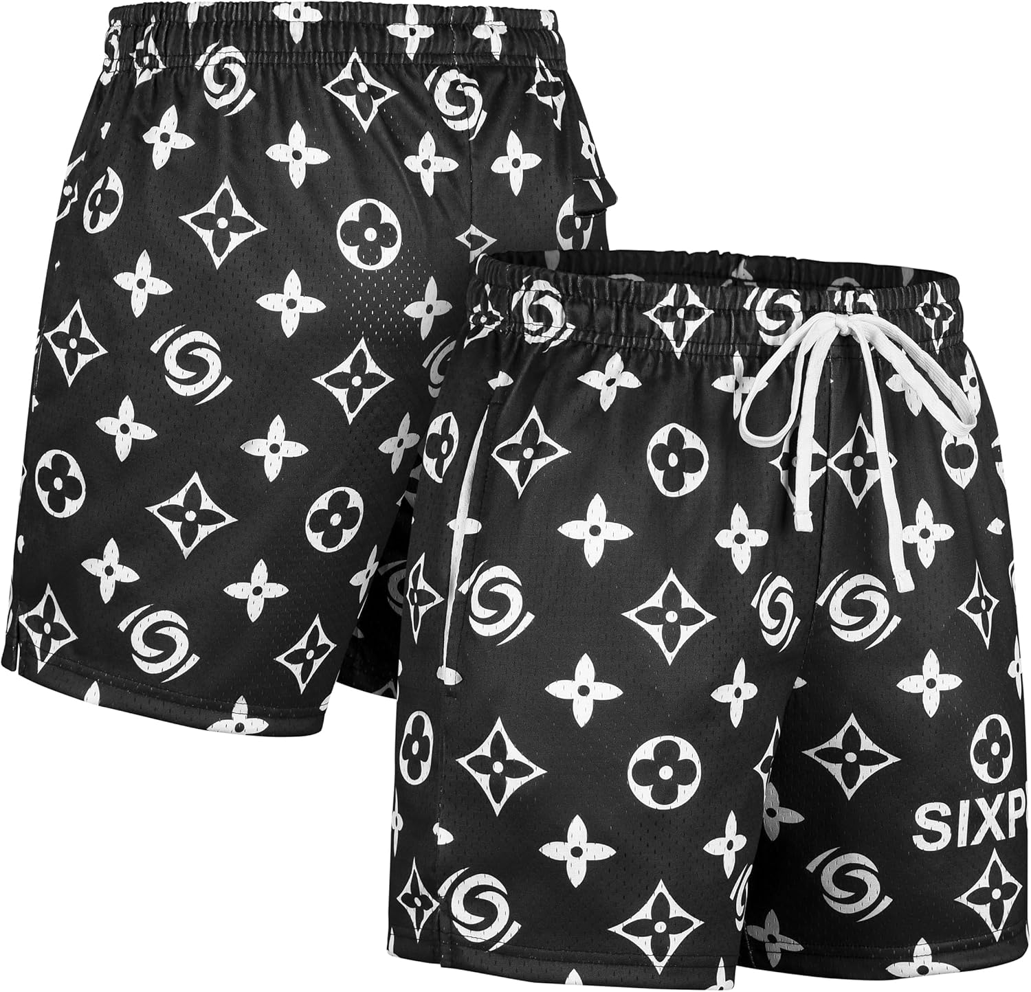 Men's Athletic Shorts - 100% Polyester, Mesh Shorts Quick Dry, Graphic Print Gym Shorts Men, Basketball Shorts for Men - Image 8