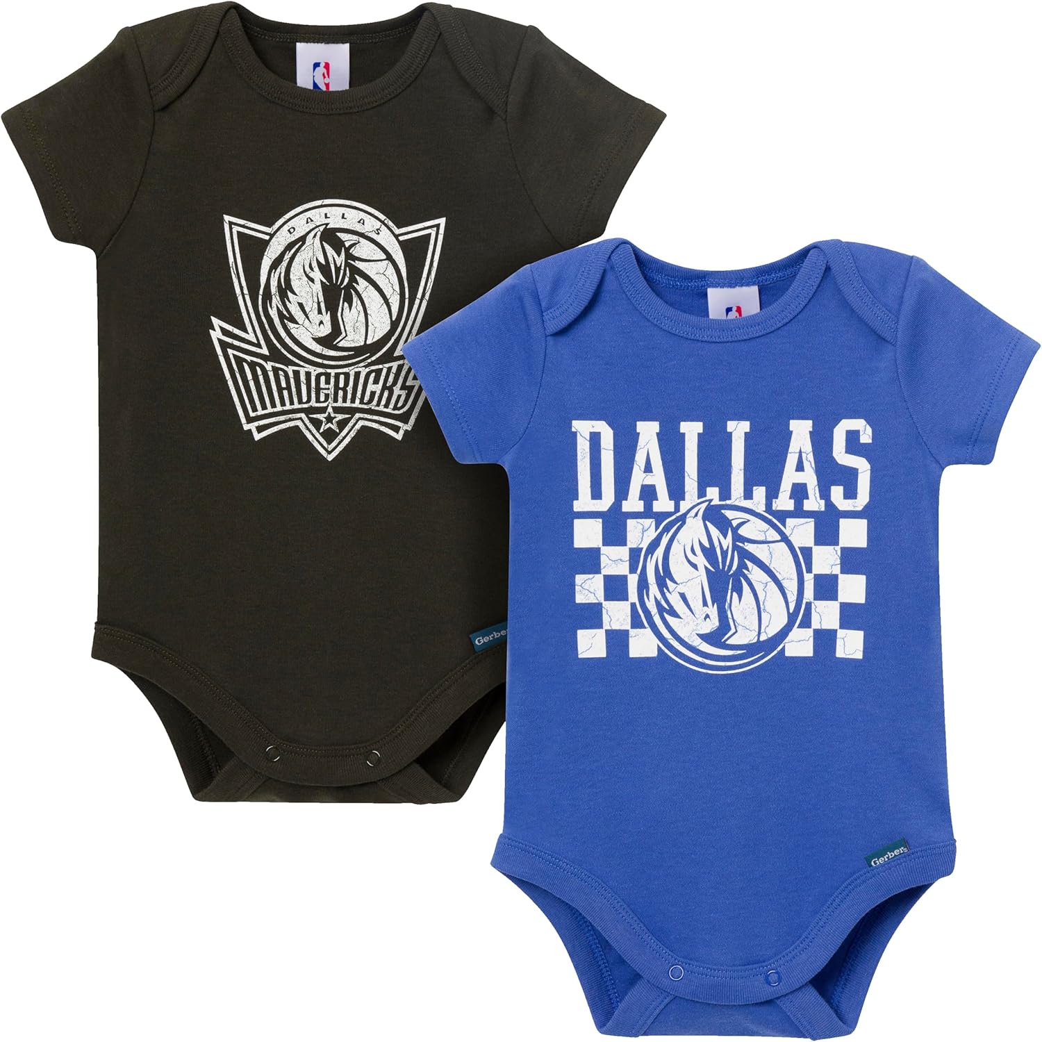 Gerber unisex-baby Nba Team 2 Pack Short Sleeve Onesie Bodysuits - Image 12