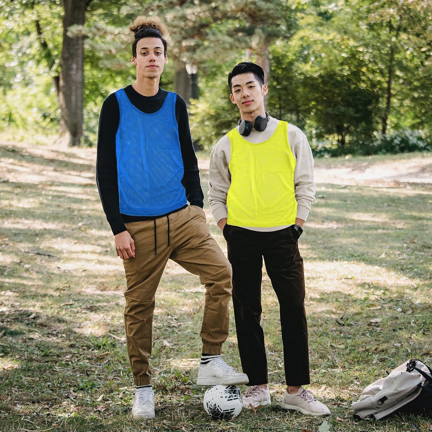 Super Z Outlet 12 Pinnies Scrimmage Vests Team Practice Jersey for Child Youth Teen Lightweight - Image 3