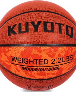 KUYOTQ 2.2LBS Weighted Heavy Size 7 29.5" Basketball Training Equipment Basketball Composite Leather Indoor Outdoor for Adult Youth Improving Ball Handling Dribbling Passing Skill (Deflated)