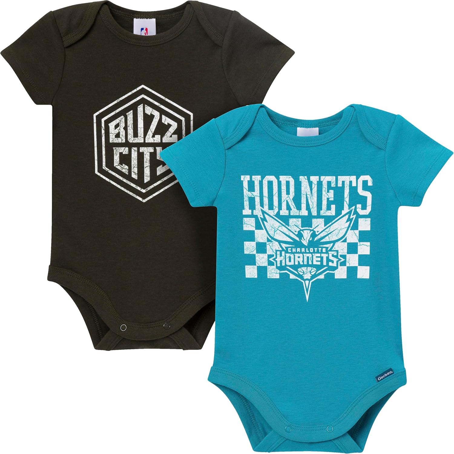 Gerber unisex-baby Nba Team 2 Pack Short Sleeve Onesie Bodysuits - Image 9