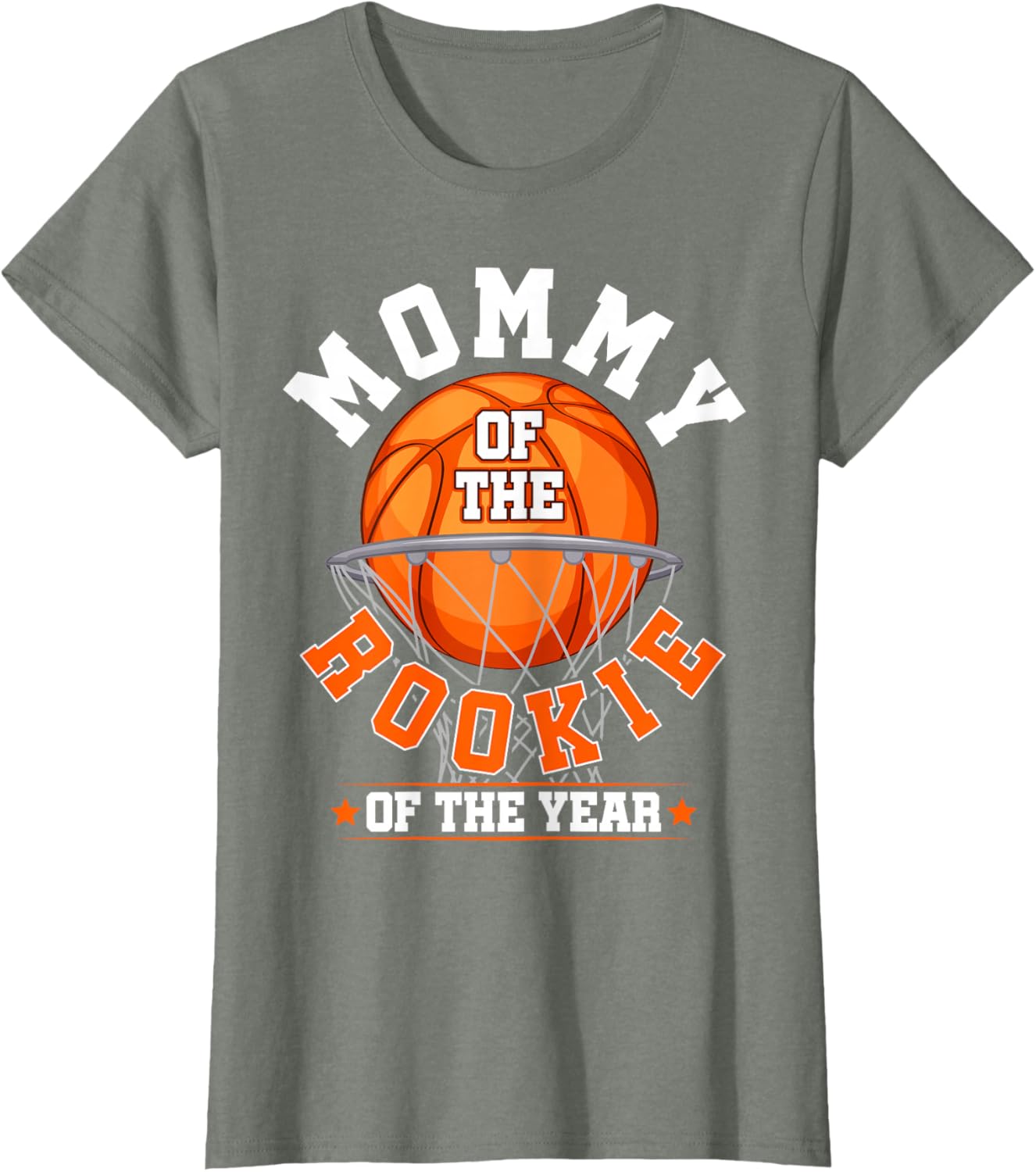 Mommy of Rookie 1st Birthday Boy Basketball Family Matching T-Shirt - Image 5