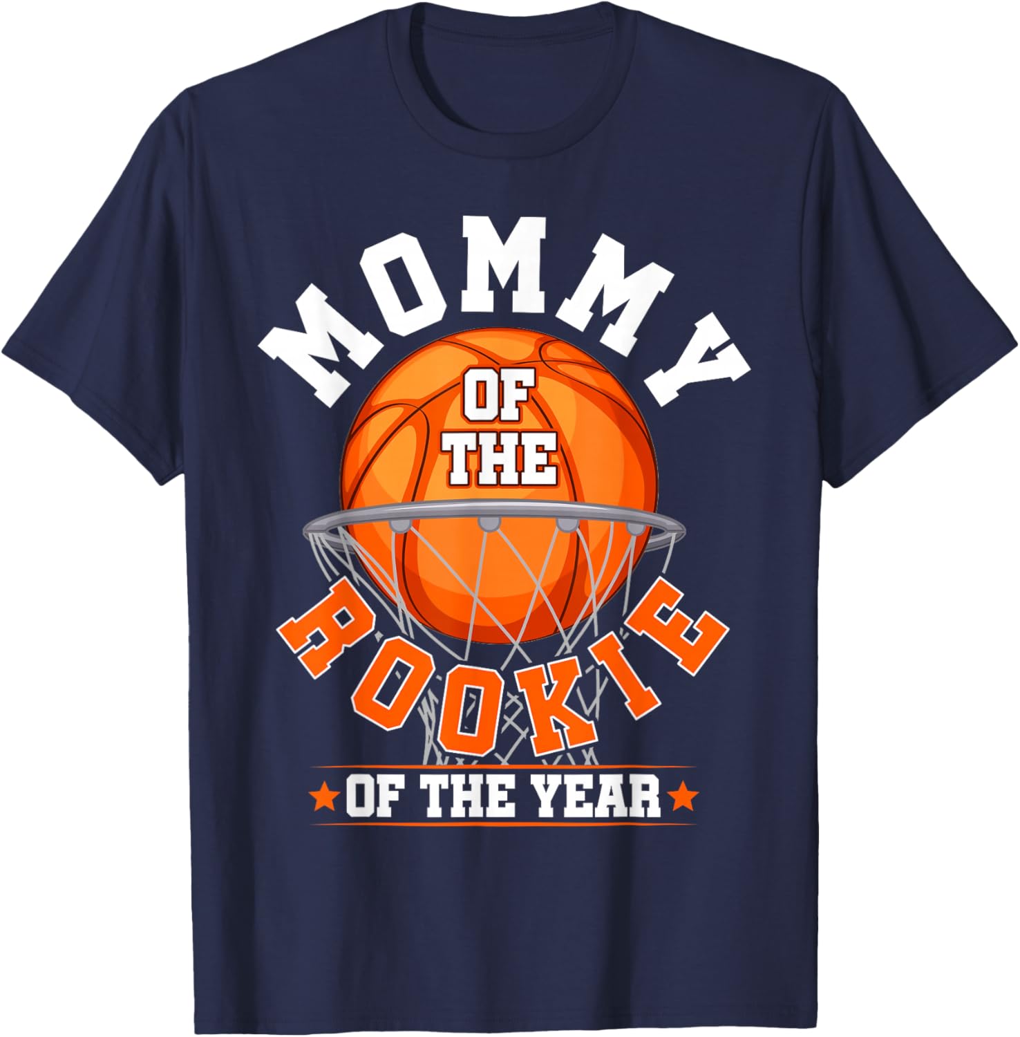 Mommy of Rookie 1st Birthday Boy Basketball Family Matching T-Shirt - Image 3