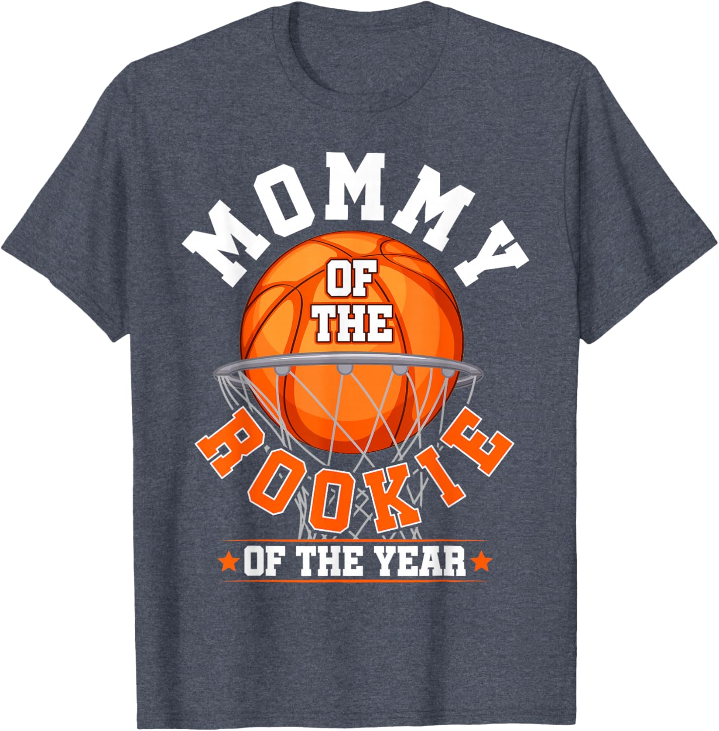 Mommy of Rookie 1st Birthday Boy Basketball Family Matching T-Shirt - Image 4